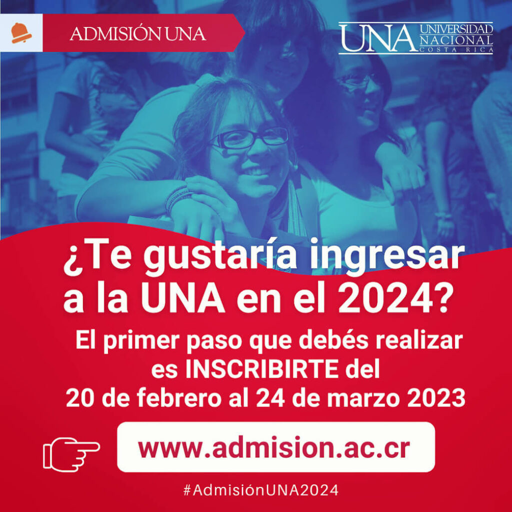 ¿Cuál es el período de inscripción para el proceso de admisión a la
